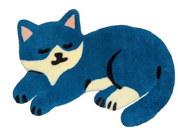 Tapis "Le Chat Bleu"